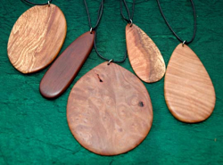 arbutus wood pendants