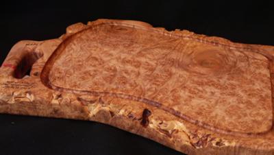 big maple burl wood chopping board--big size, good design.